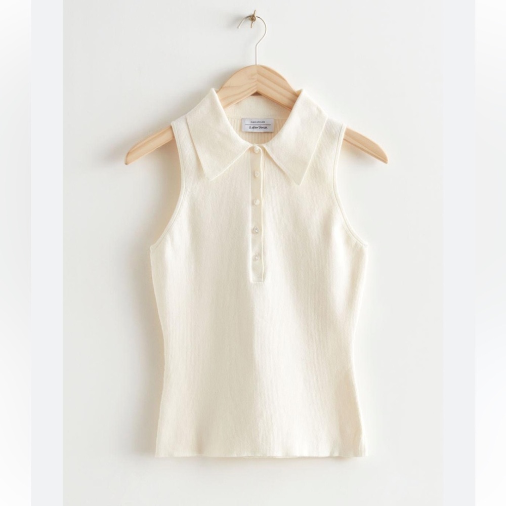 & Other Stories Paris Atelier collard knit tank